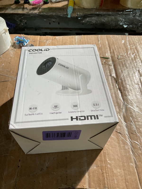View 2 of [Built-in Apps & 2026 Upgraded] Mini Projector Support 4K 1080P Auto Keystone 180° Rotatable with WiFi 6 and Bluetooth 5.4, Projector Portable Compatibile with HDMI/TV Stick/Memory Stick/Laptop-White