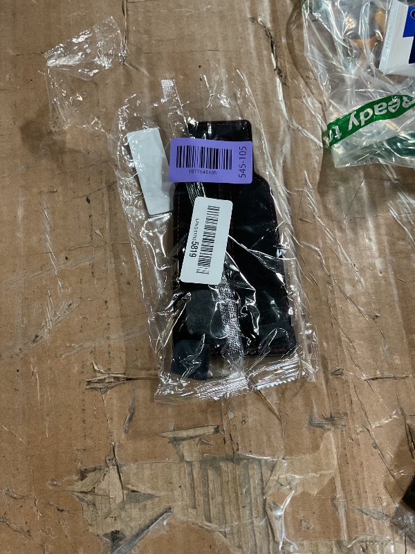 View 2 of ** only comes with one **
Car Seat Headrest Hooks (2 Pack) - Black Leather with Red Stitching
