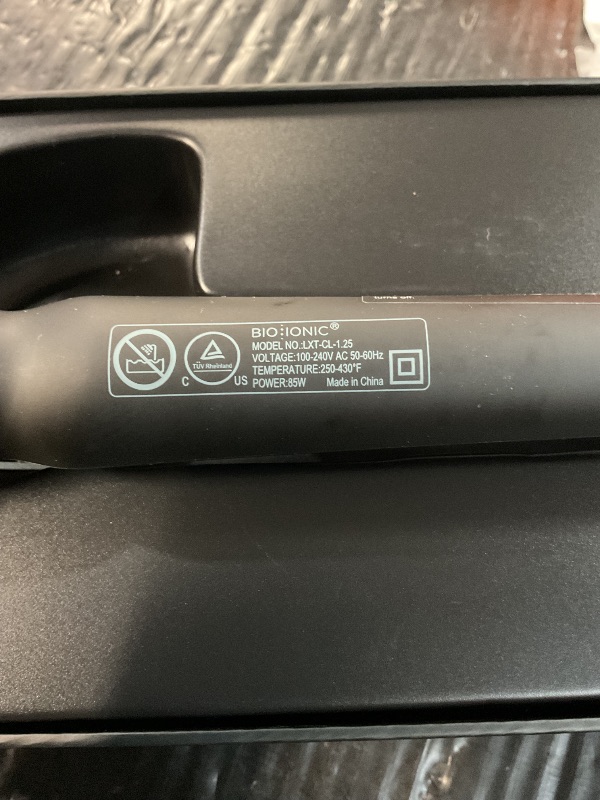 View 2 of ** box is damaged, but not product **
Bio Ionic Long Barrel Curling Iron, Moisture Heat Technology & NanoIonic MX