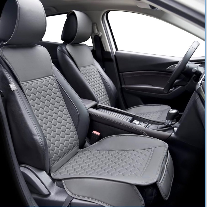 View 1 of ***STOCK IMAGE FOR REFERENCE***
Elantrip Leather Car Seat Covers Front 2PC Waterproof Universal Fit Gray
Versatile gray faux leather — waterproof, scratch-proof & UV-resistant