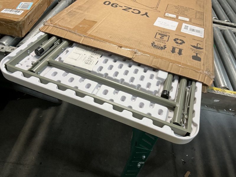 Photo 1 of ***NORMAL FOLDING WHITE TABLE***
GlowitLian 35" Square Mahjong Table, 4 Player Portable Folding Card Table with Green Tabletop & 4 Cup Holders, Durable HDPE Material, Removable Legs for Easy Storage, White