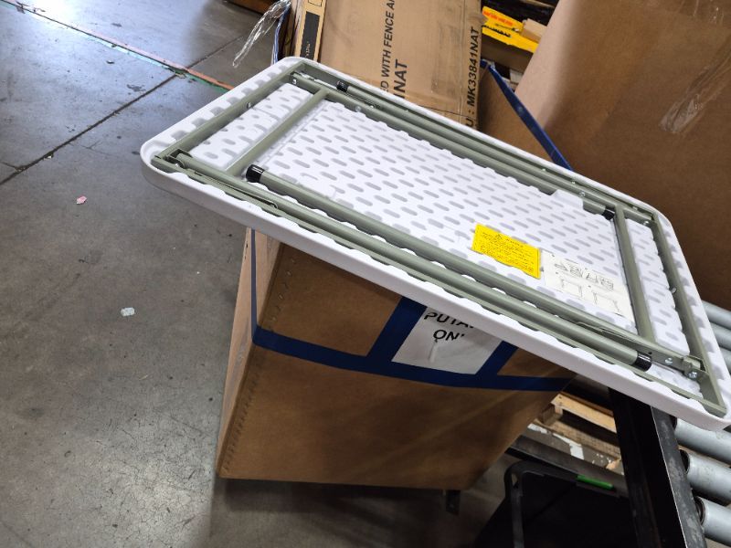 Photo 1 of ***NORMAL FOLDING WHITE TABLE***
GlowitLian 35" Square Mahjong Table, 4 Player Portable Folding Card Table with Green Tabletop & 4 Cup Holders, Durable HDPE Material, Removable Legs for Easy Storage, White