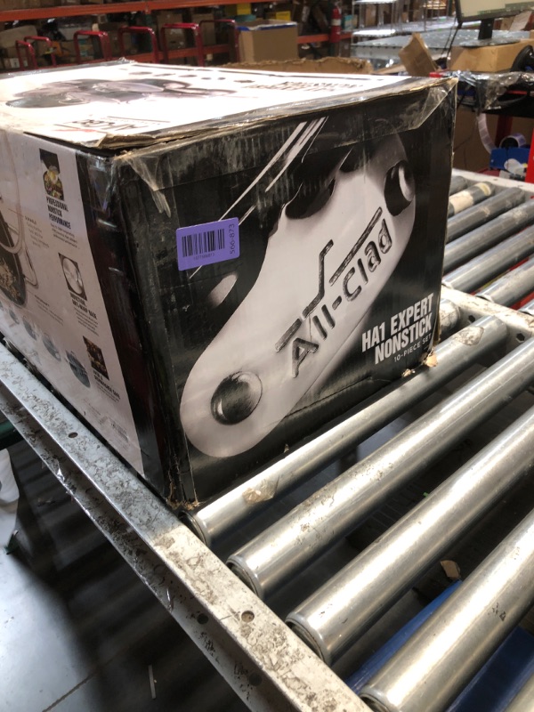 Photo 1 of ***FACTORY SEALED - OPENED FOR INSPECTION***All-Clad HA1 Expert Hard Anodized Nonstick Cookware Set (10 Piece) Pots, Frying Pans, Dishwasher-Safe, Oven-Safe Up to 500°F Compatible with All Stovetops (Gas, Electric & Induction) - Black