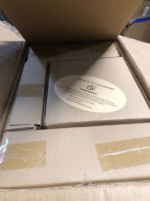 Photo 1 of ***FACTORY SEALED ***
Famiware Meteor 16-Piece Dinnerware Set with Pasta Bowls, Creamy White