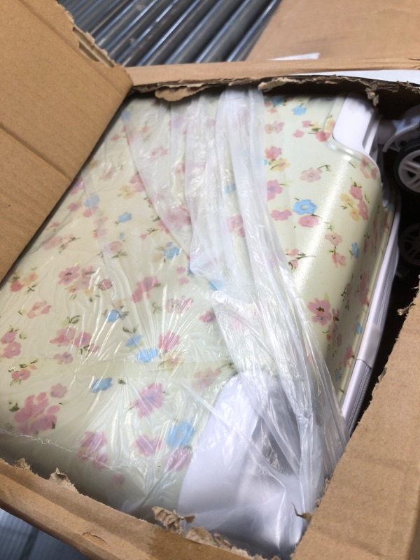 View 2 of *** MISSING PARTS, HARD CASE ONLY *** 
Redbaker 7 Pcs Floral Luggage Set for Women,Beige