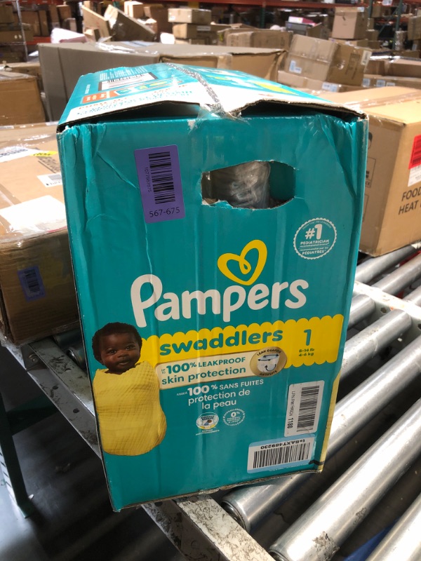 View 2 of ***FACTORY SEALED ***
Pampers Swaddlers Diapers, Size 1 (8-14 lbs), 164 Count
