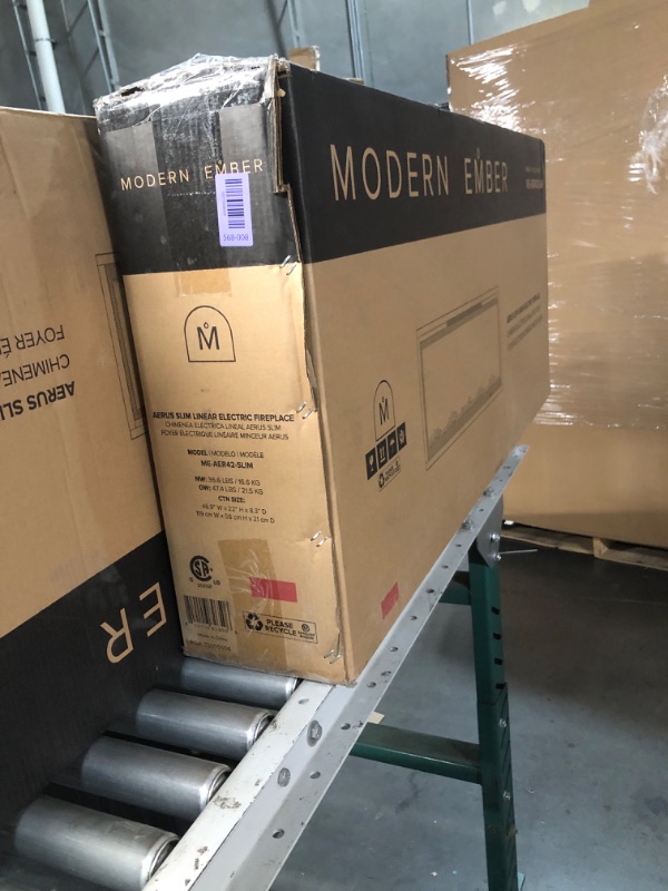 Photo 1 of ***FACTORY SEALED ***
Modern Ember Aerus Slim 42 Inch Smart Linear Electric Fireplace | Recessed in-Wall or Wall-Mount | LED Multiple Flame Colors | Alexa/WiFi Enabled | 4.25” Profile | Remote Included