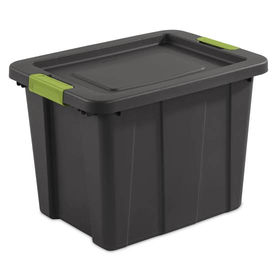 View 1 of ***PARTIAL SET ***Sterilite 18 Gallon Latching Tuff1 Tote, Rugged Storage, Dark Gray,