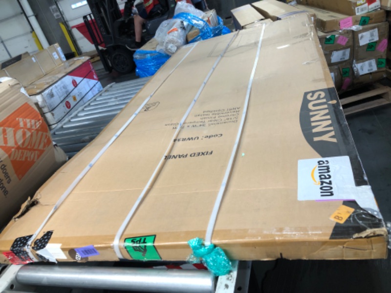 View 2 of ***FACTORY SEALED ***
SUNNY SHOWER 34" W x 74" H Walk In Shower Door 5/16" Tempered Shower Glass Door Frameless Shower Glass Door with Support Bar, Chrome Finish