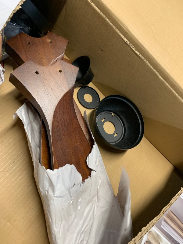 View 2 of ***STOCK PHOTO FOR REFERENCE ONLY***Forrovenco 52" Ceiling Fan with Lights, Walnut Wood Blades