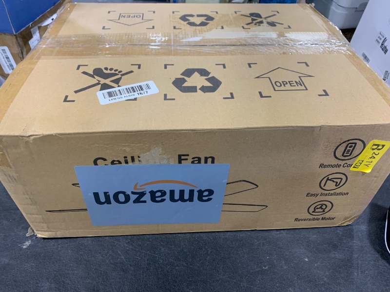 Photo 1 of Ohniyou 52" Silver Low Profile Ceiling Fan with Lights