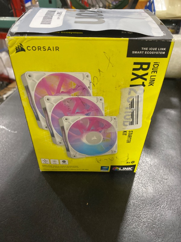Photo 1 of CORSAIR iCUE Link RX120 RGB 120mm PWM Fans (3-Pack) - White