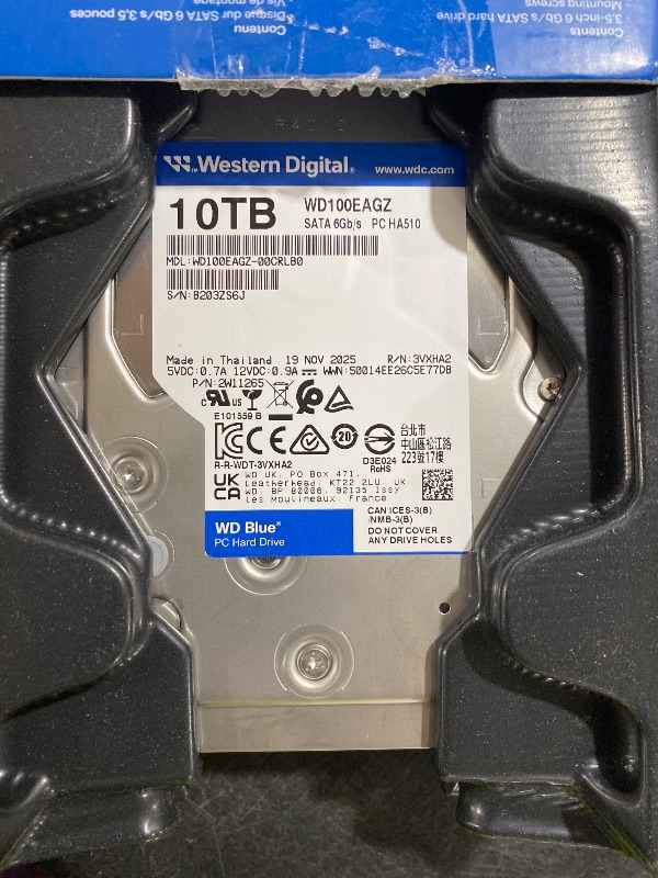 Photo 1 of Western Digital 10TB WD Blue Internal Hard Drive HDD