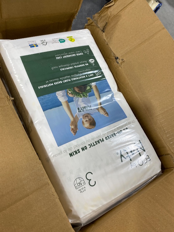 View 3 of Eco by Naty Eco-Friendly Baby Diapers - 100% Plant-Based Materials on Skin, Soft, for Sensitive Skin & Super Absorbent (Size 3, 100 Count)