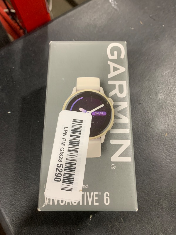 Photo 1 of Garmin vívoactive 6 Smartwatch Lunar Gold/Bone 42mm