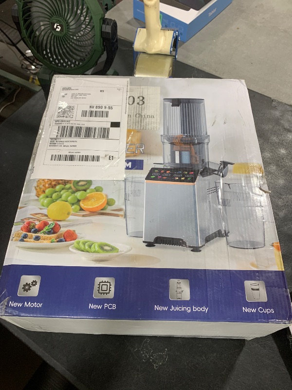 Photo 1 of WHALLPRO Cold Press Juicer - 200W Motor, Touch Screen, Gray