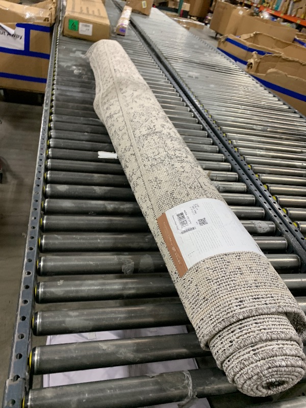 Photo 1 of Loloi Magnolia Home Gigi Grey/Ivory 6'-7" x 9'-2" Area Rug