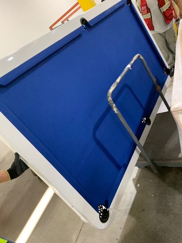 Photo 1 of Hathaway Alpine 8-ft Outdoor Pool Table with Aluminum Frame and Waterproof Felt - Includes Accessories, White