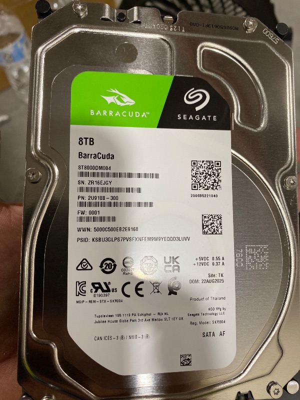 Photo 1 of Seagate 8TB BarraCuda Internal Hard Drive