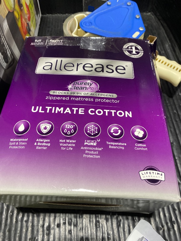 Photo 1 of AllerEase Ultimate Mattress Protector, Full, White