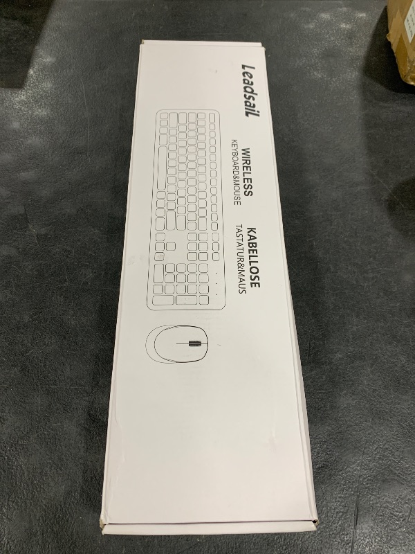 Photo 1 of LeadsaiL White Wireless Ergonomic Keyboard and Mouse Combo