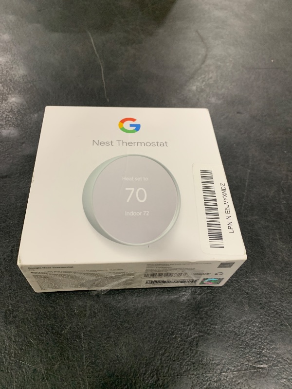 Photo 1 of Google Nest Thermostat - Smart Thermostat for Home - Programmable Wifi Thermostat - Fog