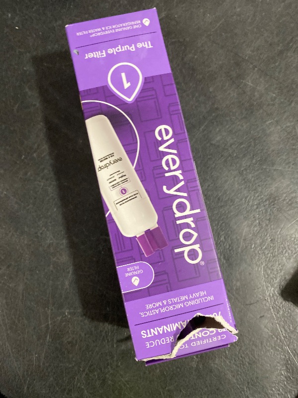 Photo 1 of EveryDrop Whirlpool Refrigerator Filter 1, Purple EDR1RXD1