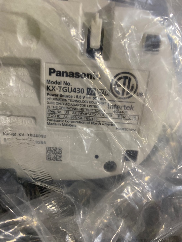 Photo 1 of Panasonic Cordless Phone, Easy to Use with Large Display & Big Buttons, Flashing Favorites Key, Flashlight, Call Block, Volume Boost, Talking Caller ID, House Phones, 3 Handsets - KX-TGU433W