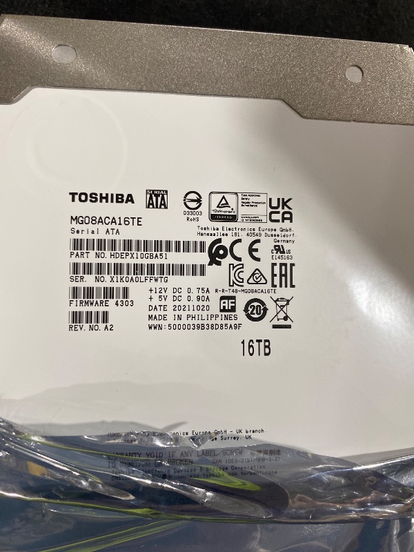 Photo 1 of Toshiba 16TB External Hard Drive