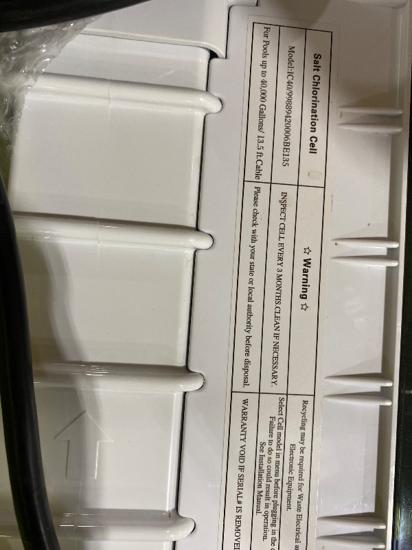 Photo 1 of IC40 Salt Cell Replacement Fit for Pentair 520555 Saltwater Pool Systems Up to 40,000 Gallons - 3-Year Warranty