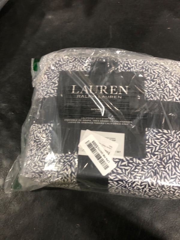Photo 1 of Lauren Ralph Lauren Leaf California King Sheet Set