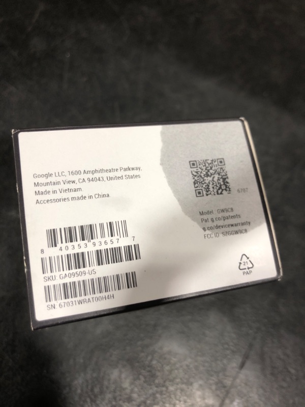 Photo 1 of Fitbit Google Air Activity Tracker - Obsidian