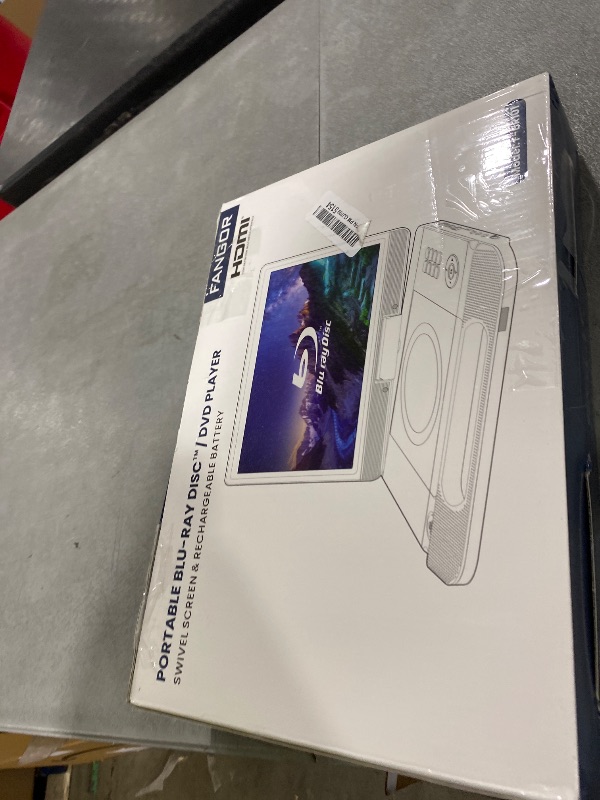 Photo 1 of FANGOR 12.5" Portable Blu-ray Player with 10.5" 1080P Full HD Swivel Screen, Blu-ray DVD Player with HDMI Out & AV in, 4-5 Hours Rechargeable Battery, Support USB/Micro SD Card