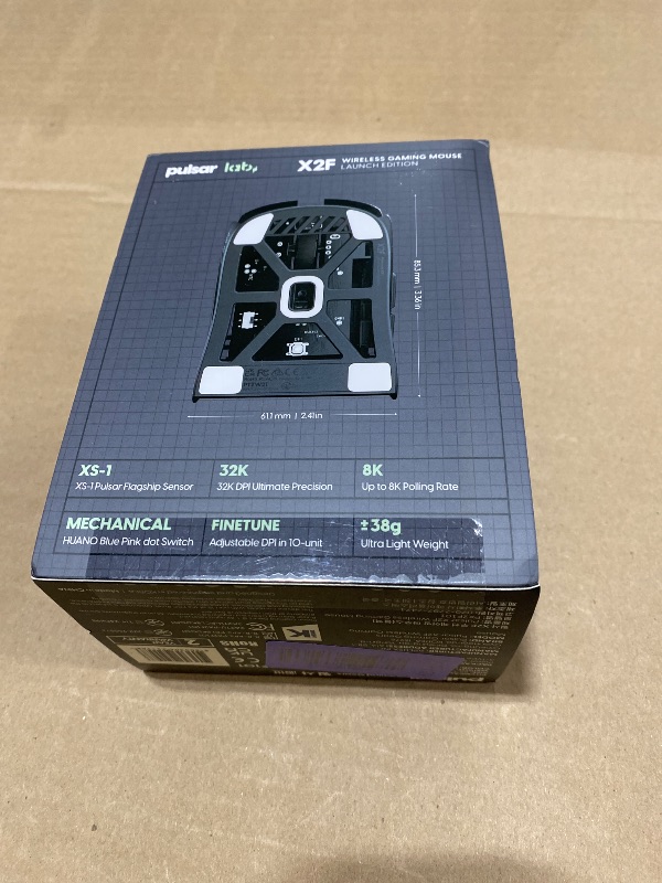 Photo 1 of Pulsar Gaming Gears Pulsar Lab X2F Wireless Gaming Mouse, Mini, Black