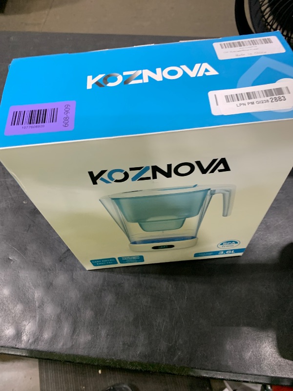 Photo 1 of KOZNOVA Hydrogen Water Filter Pitcher - 3.6L, SPE/PEM Tech