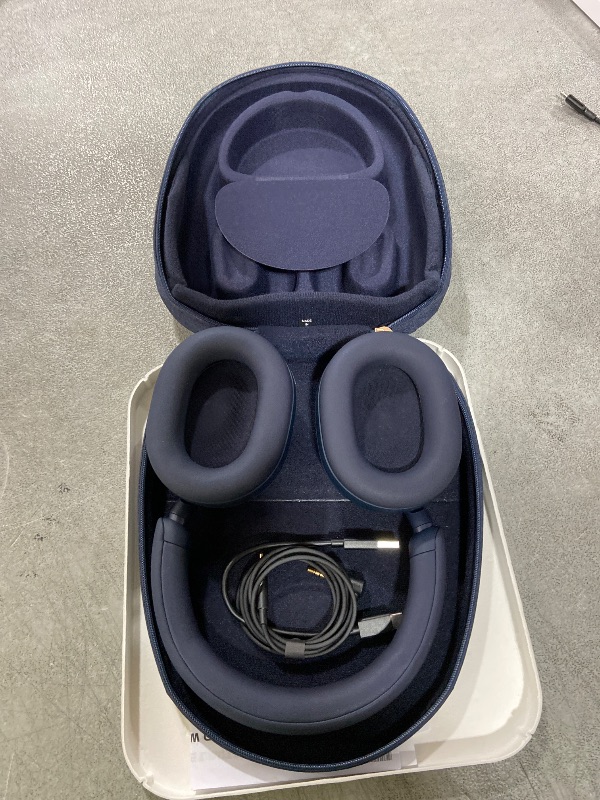 View 3 of Sony WH-1000XM5 Wireless Noise Cancelling Headphones, Midnight Blue