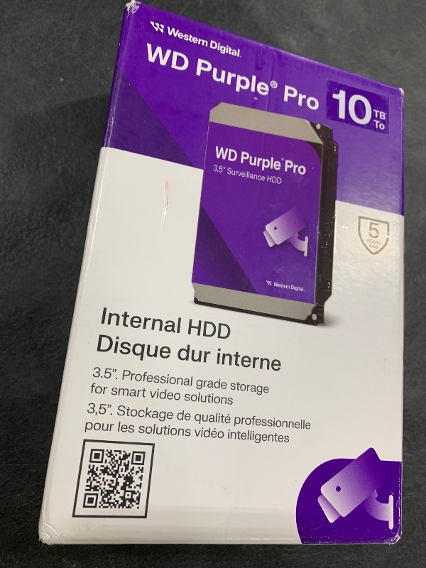 Photo 1 of Western Digital 10TB WD Purple Pro Surveillance Internal Hard Drive