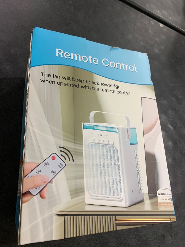 Photo 1 of Portable Air Conditioners, 4-Speed Mini Air Conditioner, 3-in-1 Personal Cooling Fan, Small AC Unit With 1000ml Water Tank, 2/4/6H Timer, USB Powered (5V 2A Adapter Included) for Bedroom Office Desk