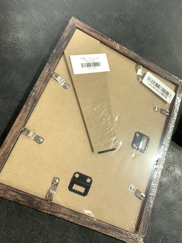 Photo 1 of ccdcc 8x10 Picture Frame, Rustic Brown Wood with Tempered Glass