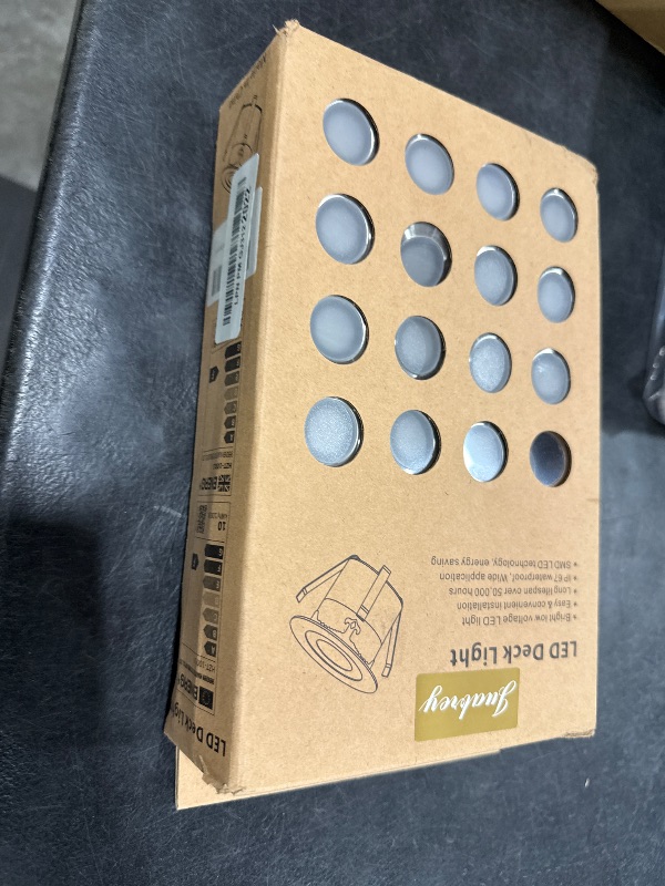 Photo 1 of JUABREY Recessed LED Deck Light Kits 16 Pack, IP67 Waterproof Outdoor Landscape In-ground Lighting, 12V Low Voltage Deck Lighting for Garden,Yard,Patio,Step,Stair,Floor Decoration.