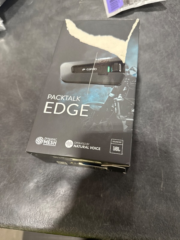 Photo 1 of Cardo PACKTALK Edge Motorcycle Bluetooth Headset - Single Pack
