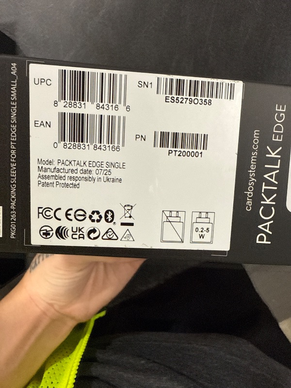 Photo 1 of Cardo PACKTALK Edge Motorcycle Bluetooth Headset - Single Pack
