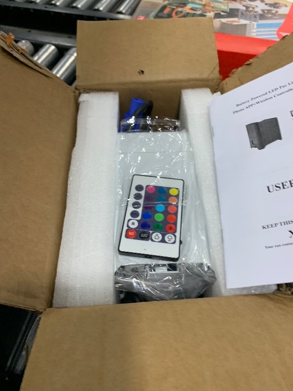Photo 1 of XFALIGHTS Battery Powered Uplights, 6x18W RGBWA+UV, Wireless DMX, White