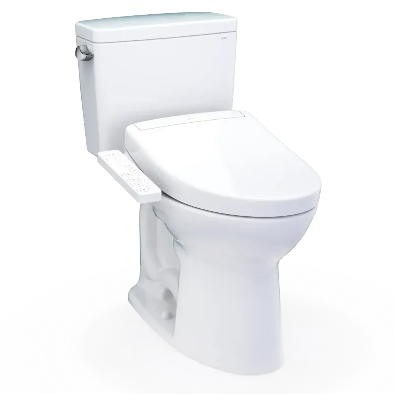 Photo 1 of TOTO Drake Two-Piece 1.28 GPF Universal Height Toilet with S2 Bidet Seat