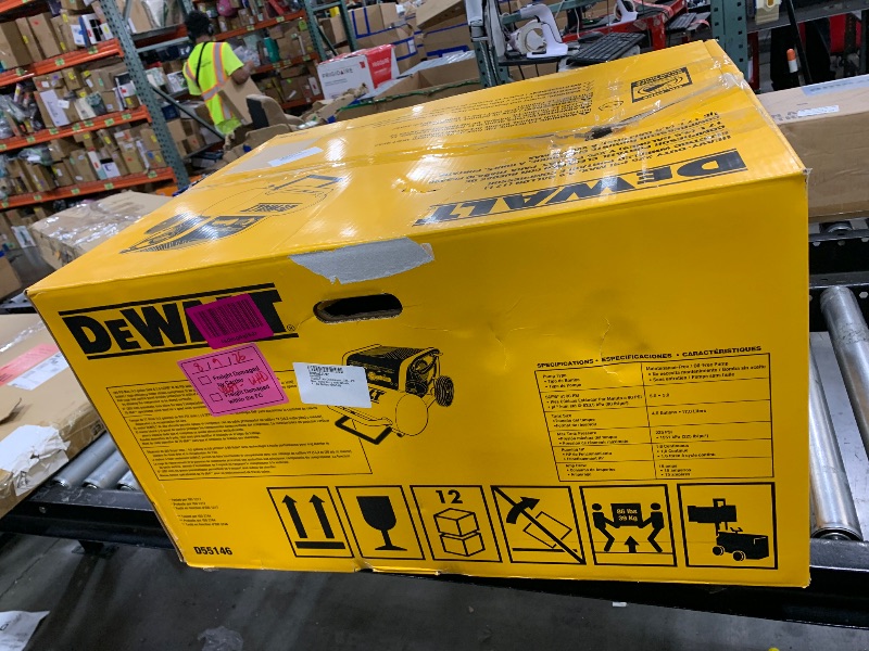 Photo 1 of DEWALT Air Compressor, 225-PSI Max, Hand Carry with Wheels, 4-1/2 Gallon (D55146)