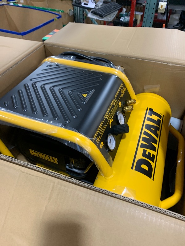 Photo 1 of DEWALT Air Compressor, 225-PSI Max, Hand Carry with Wheels, 4-1/2 Gallon (D55146)