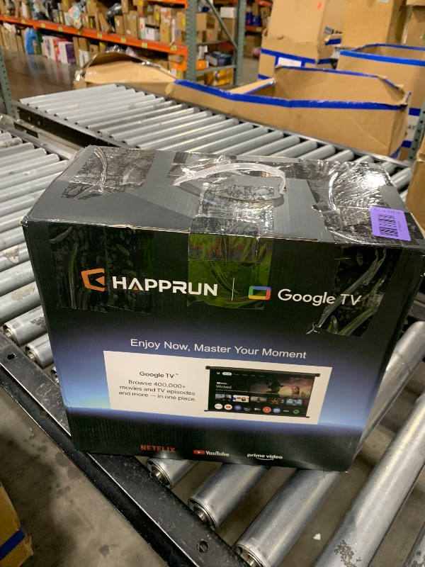 Photo 1 of HAPPRUN 3000 ANSI Lumens Outdoor Projector with Official Google TV