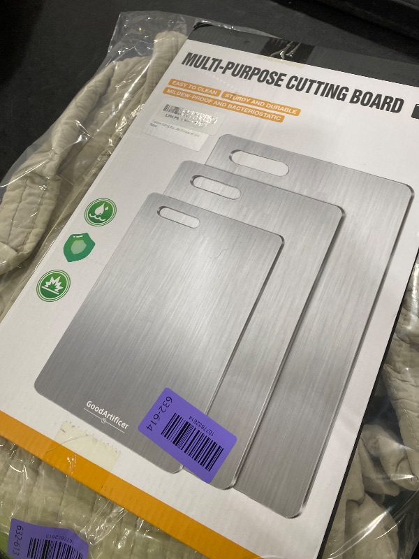 Photo 1 of GoodArtificer Titanium Cutting Board Set (3-Piece)