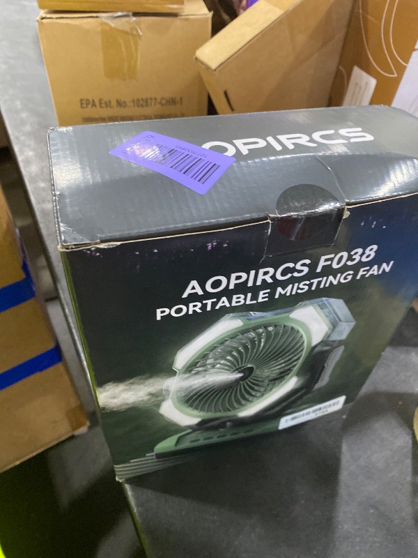 Photo 1 of Camping Misting Fan, 24000mAh Portable Battery Powered Fan with Mist, Light