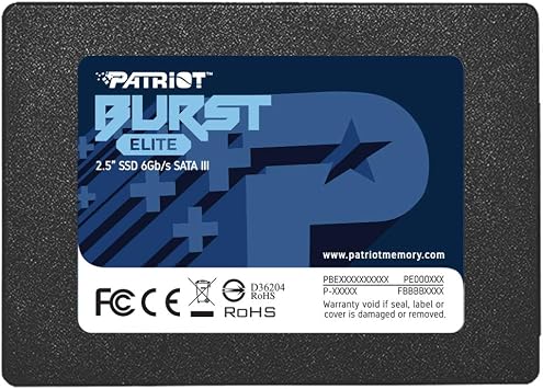 Photo 1 of Patriot Burst Elite 1.92TB Internal SSD - SATA 3 2.5" - Solid State Drive - PBE192TS25SSDR